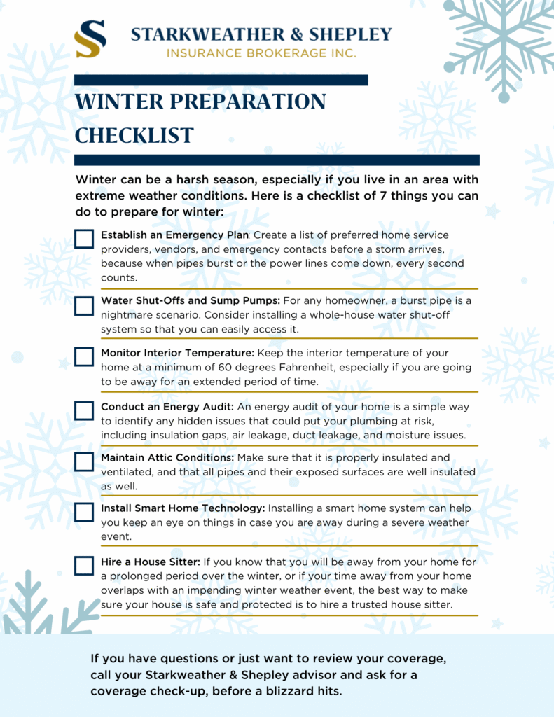 Winter Preparation Checklist