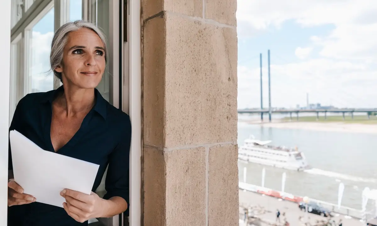 business owner coastal property reflection