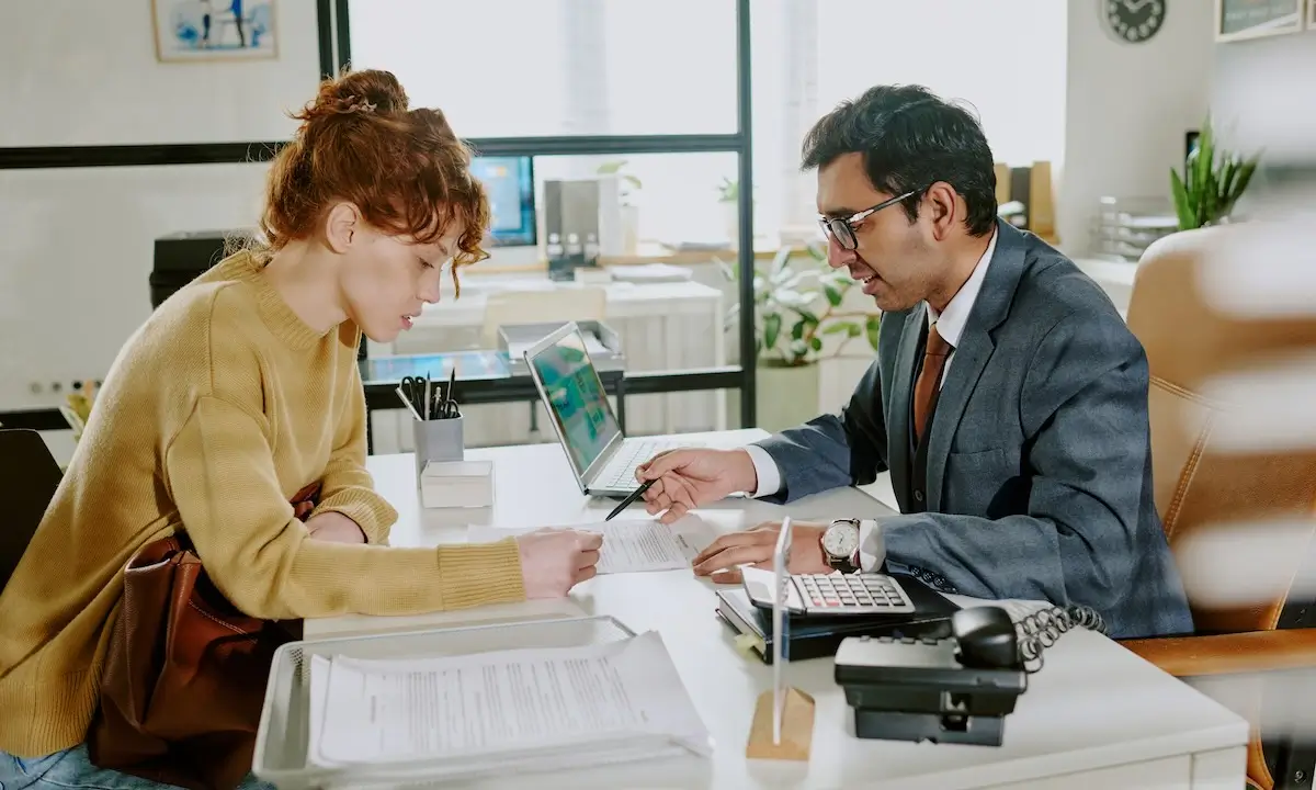 business owner signing lease contract