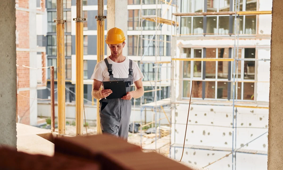 contractor working public construction project ()